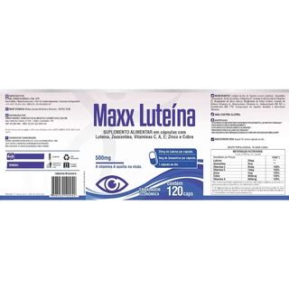 Maxx Luteina 20mg 5x 120 Cápsulas Luteína Zeaxantina Vitamina A