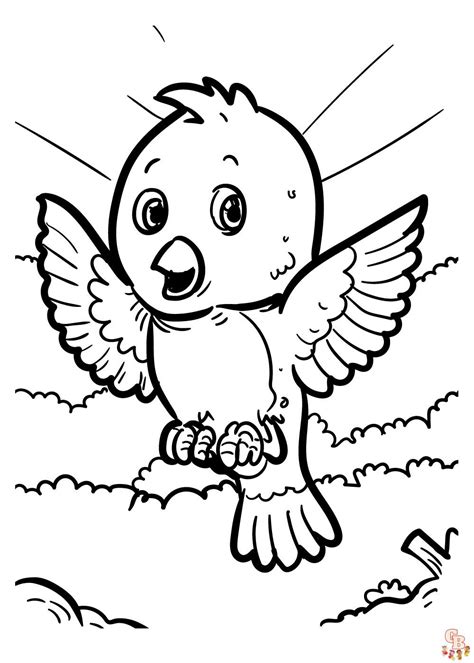 Cute Baby Bird Coloring Pages