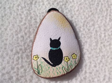 By Debby Wakley Black Cat Pendant Polymer Clay Inspired By Nikolina