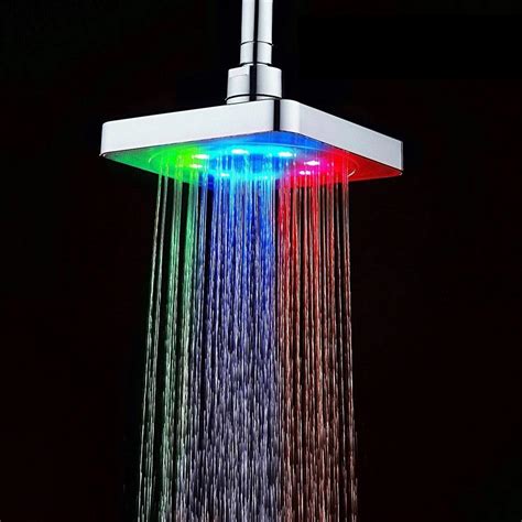 Brand Led Shower Head Orchis Rgb 7 Colors Led Light Water Bath Bathroom