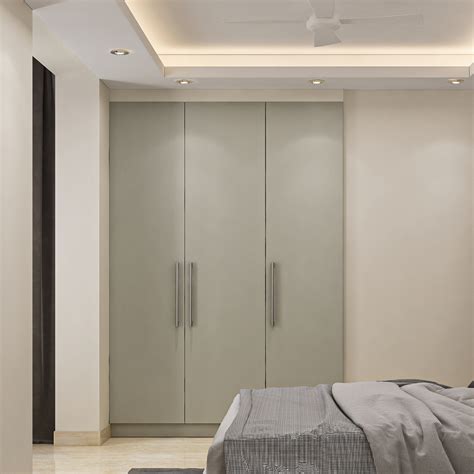 Compact Swing Wardrobe Design In Grey Livspace