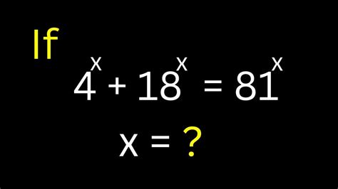 Math Olympiad Questions How To Deal With Nice Exponential Equation