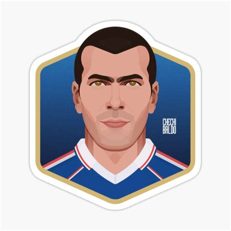 Zinedine Zidane Zizou Sticker For Sale By Chechibaldo Redbubble