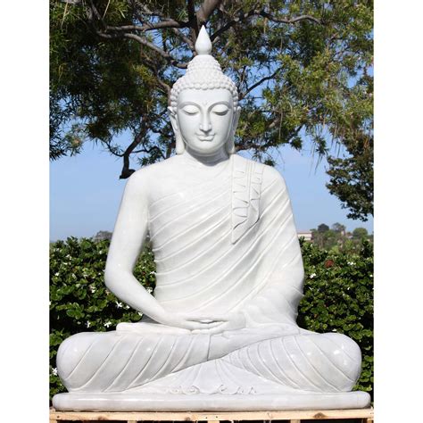 Sitting Religious Outdoor Decor Big Buddha Statue For Sale Nature White