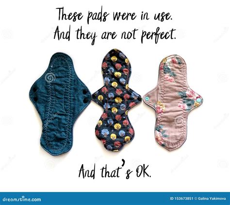 Reusable Sanitary Menstrual Pads With Slogan Washable Cloth Pads After Using And Washing Zero