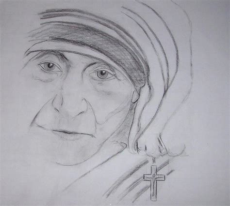 Mother Teresa Pencil Drawing