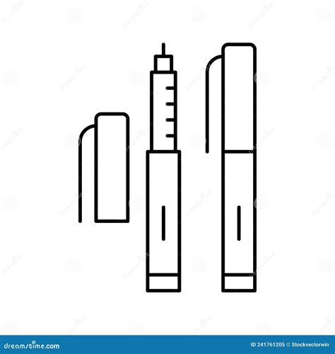 Insuline Portable Pen Spuitpictogram Vectorillustratie Vector