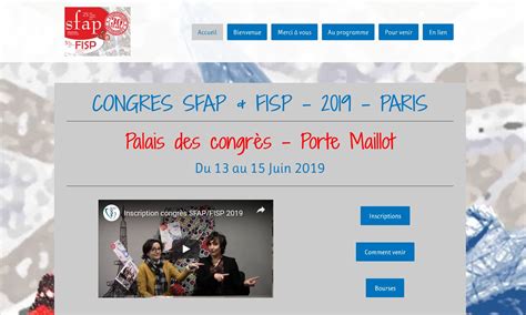 Un Nouveau Site D Di Pour Le Congr S Sfap Site Internet