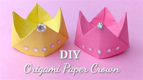 Diy Origami Paper Crown👑 Easy Paper Craft How To Make A Paper Crown Youtube