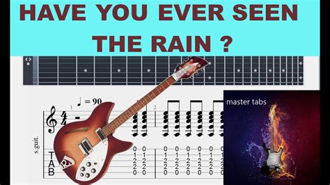 Have You Ever Seen The Rain Creedence Guitar Tab Mastertabsbestfreeyoutubemusic Youtube