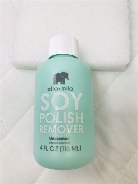 Ella Mila Soy Nail Polish Remover Vegan Unscented Vitamin Enriched