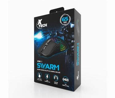 Mouse Xtech Gaming Swarm Usb Botones Honeycomb Dpi Rgb Led