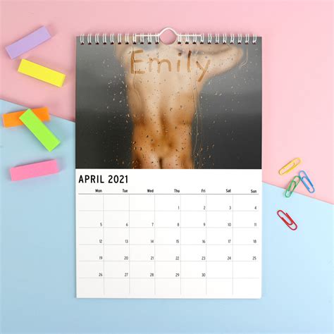 Personalised A4 Hot Hunks Calendar Personalised Gifts For Every Occasion At I Want To Buy A Gift