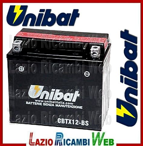 BATTERIA UNIBAT CBTX12 BS PRONTA ALL USO Lazio Ricambi Web