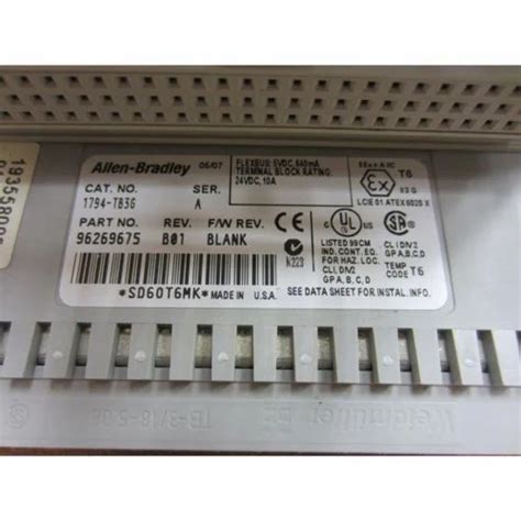 Tb G Allen Bradley Flex I O Terminal Base Unit At Allen