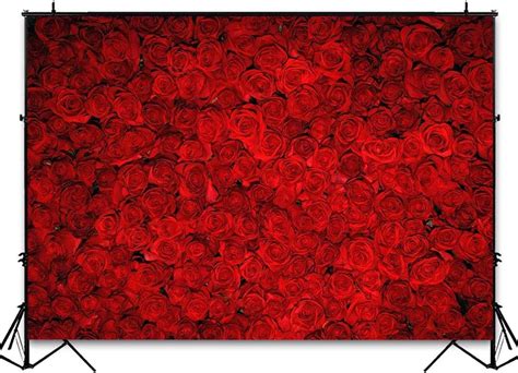 Amazon Yeele X Ft Wedding Red Rose Floral Photo Background Vinyl