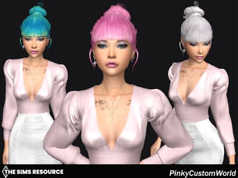 The Sims Resource Bonus Retexture Of Ines Hair By Leahlillith