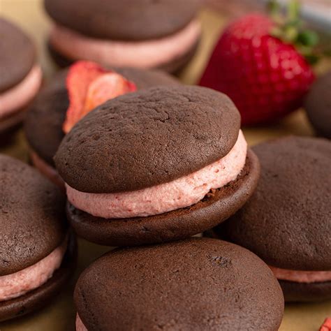 Chocolate Whoopie Pies With Strawberry Rose Cream The Missing Lokness