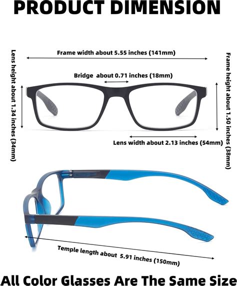 Lentes De Lectura Para Hombres Paquete De Lentes De Luz Azul Para