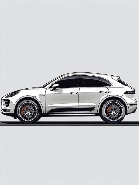 Premium AI Image | a white car with black wheels