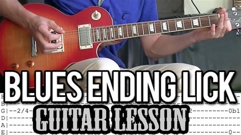 Blues Ending Lick In E Guitar Lesson With Tabs YouTube