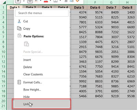 Unhide Rows In Excel Shortcut