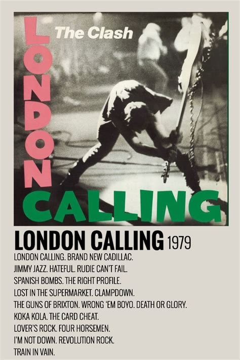 London Calling By Orla Alternative Minimalist Music Poster