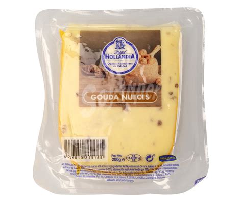 Royal Hollandia Queso Gouda Con Nuecea HOLLANDIA 200 Gr