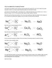 Criss Cross WS Pdf Criss Cross Method For Predicting Formulas Ions