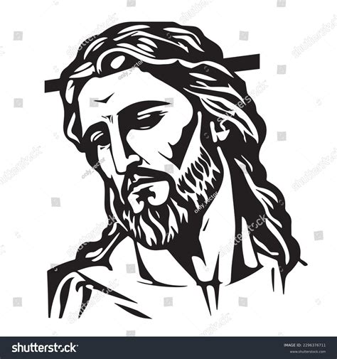 Jesus Christ Vector Illustration Silhouette Svg Stock Vector (Royalty ...