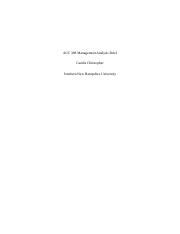 ACC308 Management Analysis Breif Docx ACC 308 Management Analysis