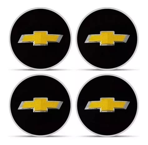 Jogo Emblema Logo Adesivo Roda Chevrolet Gm Calota Mm Kr