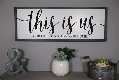 This Is Us Sign Our Life Our Story Our Home Sign Framed Wood Signs