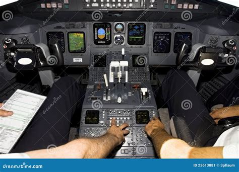 Airplane Cockpit Equipment With Indicators, Buttons, And Instruments ...