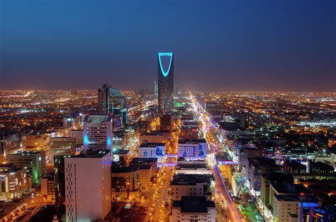 Riyadh skyline at night Photograph by Hany Musallam