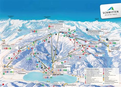 Zell am See Ski resort - Piste map Schmittenhöhe - Zell am See