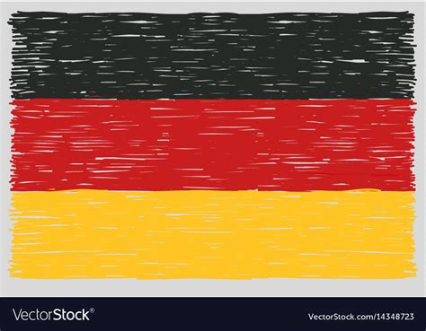 Hand Drawn German Flag Royalty Free Vector Image