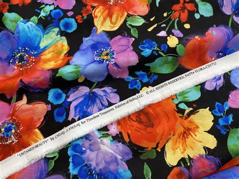 Large Bright Painted Floral Flora Just Sew Penrith