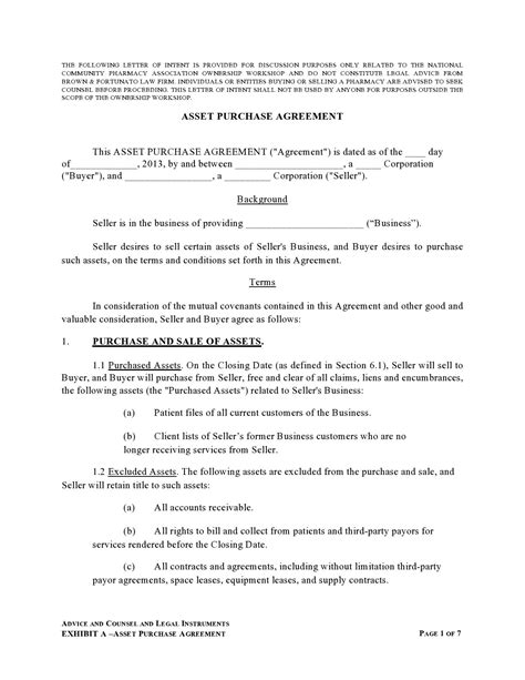 Acquisition Agreement Template