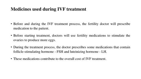 Ppt What Are The Factors That Influence The Overall Cost Of Ivf Treatment Powerpoint