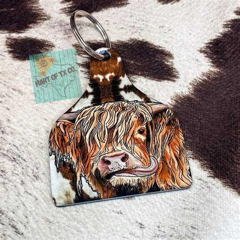 Highland Cow Chain Cattle Key Etsy