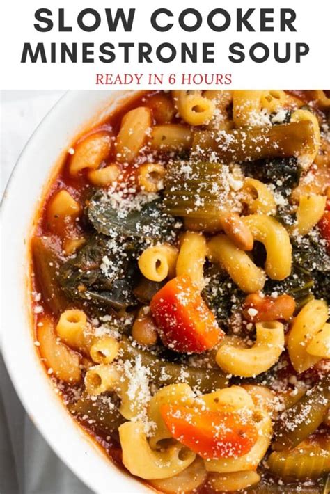 Slow Cooker Minestrone Soup Brooklyn Farm Girl