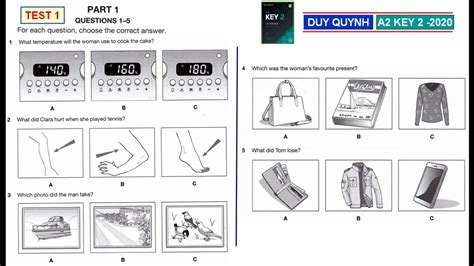 A2 Key 2 Authentic Practice Tests 2020 Test 1 Part A2key2 2020