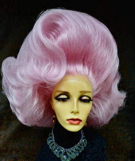 Drag Cabaret Wig W21 084 Lace Front Dramatic Side Swept Bouffant