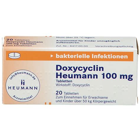 Doxycyclin Heumann Mg St Mit Dem E Rezept Kaufen Shop Apotheke