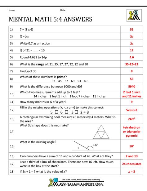 Maths Worksheets Grade 5 South Africa 834727 Free Worksheets Samples