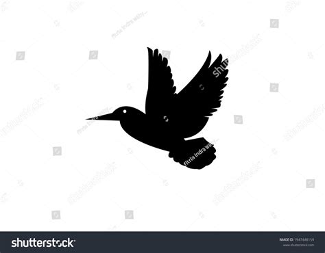 Black Flying Bird Logo Image Stock Vector (Royalty Free) 1947448159 ...