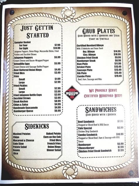 Menu At Holy Smoke Bbq Deli N American Food Borger