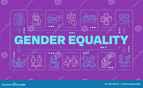 Gender Equality Bright Purple Word Concept Stock Illustration Illustration Of Outline