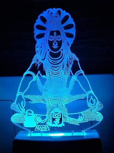 Buy Akshu The Shiv 3d Illusion Night Lamp Comes With 7 Multicolor And 3d Illusion Design